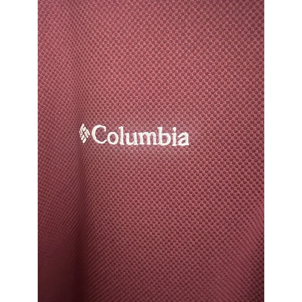 Columbia Maroon Casual Button Down Shirt - Picture 4 of 6